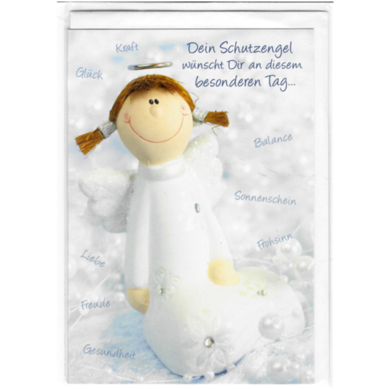 Glückwunschkarte Schutzengel Segenskarte Billet mit Kuvert für besondere Anlässe